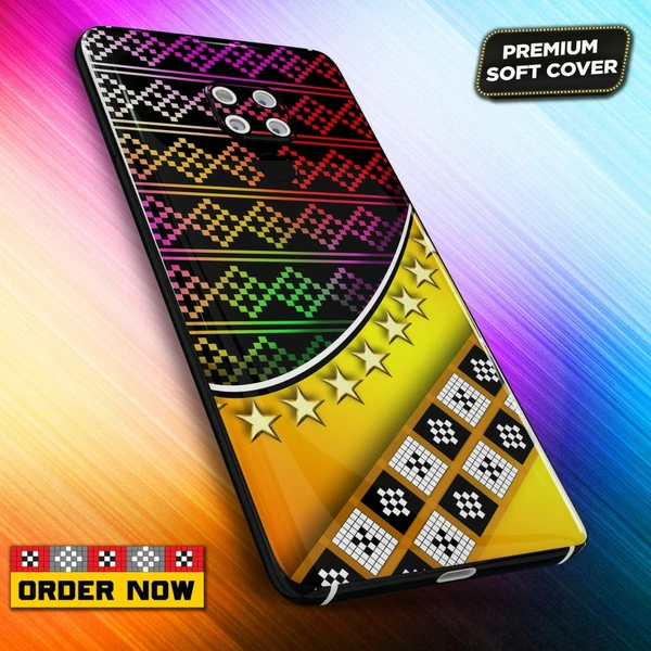 101290 Sambalpuri Mobile Back Cover With Add Photo & Name  - Soft Cover