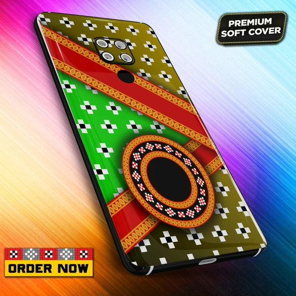 101298 Sambalpuri Mobile Back Cover With Add Photo & Name  - Sof Cover