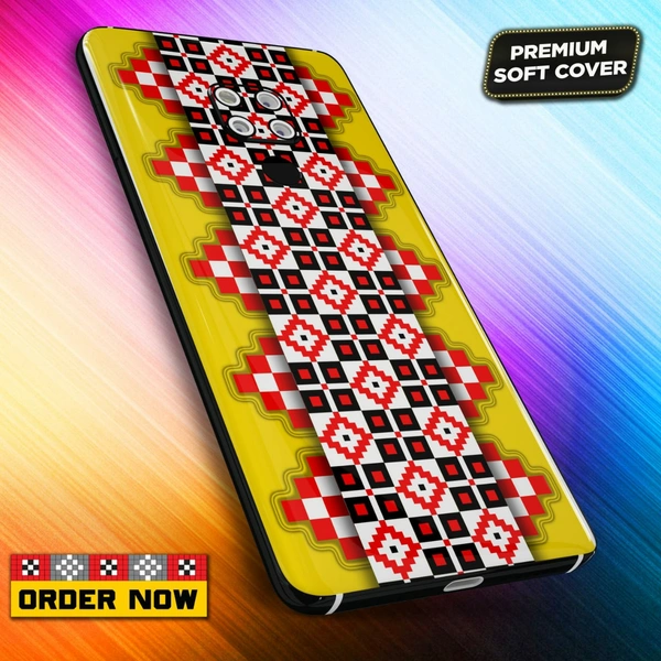 101303 Sambalpuri Mobile Back Cover With Add Photo & Name  - Soft Cover