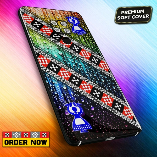 101306 Sambalpuri Mobile Back Cover With Add Photo & Name  - Soft Cover