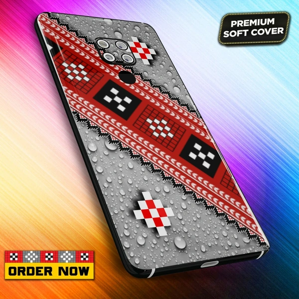 101311 Sambalpuri Mobile Back Cover With Add Photo & Name  - Soft Cover