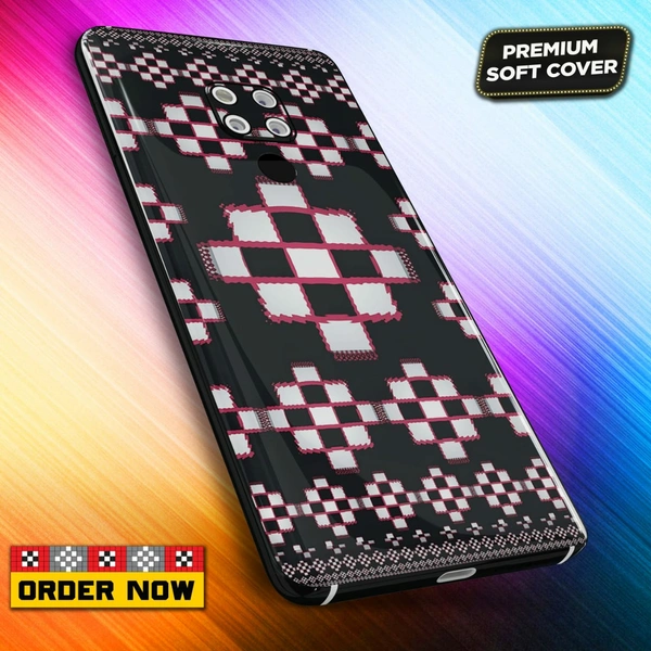 101316 Sambalpuri Mobile Back Cover With Add Photo & Name  - Soft Cover