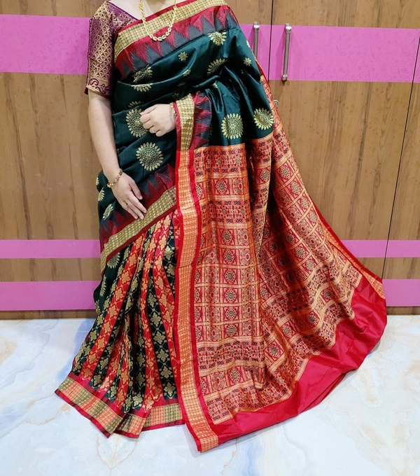 101333 Silk Pata Saree With Blouse 