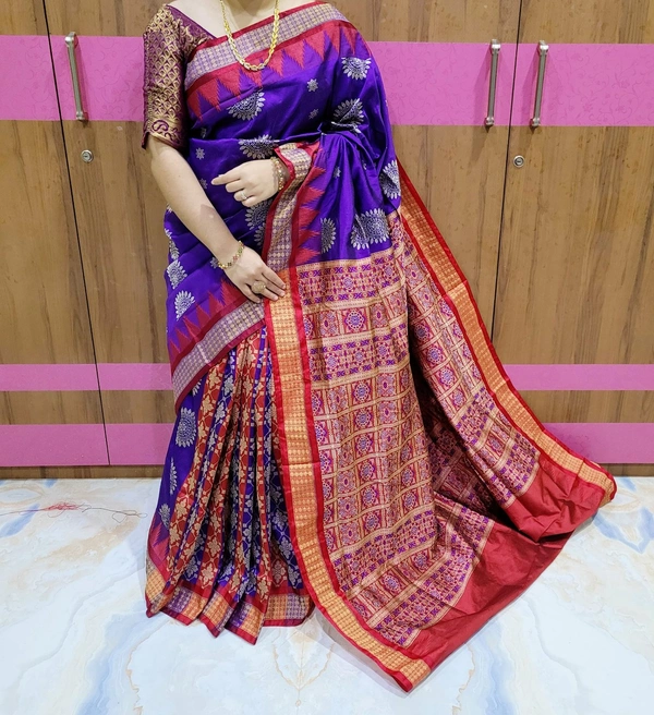 101334 Silk Pata Saree With Blouse 