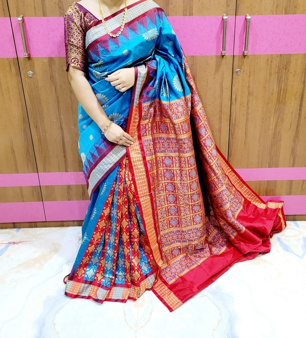 101336 Silk Pata Saree With Blouse 
