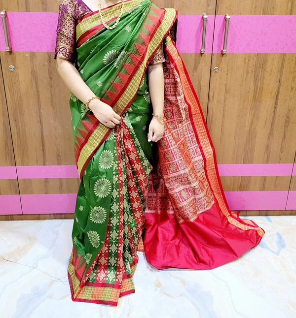 101337 Silk Pata Saree With Blouse 