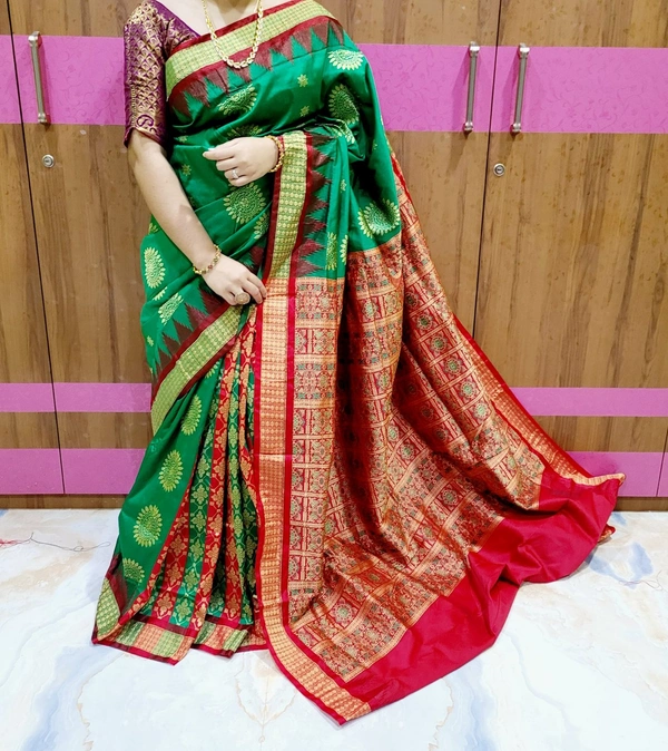 101339 Silk Pata Saree With Blouse 