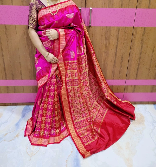 101340 Silk Pata Saree With Blouse 