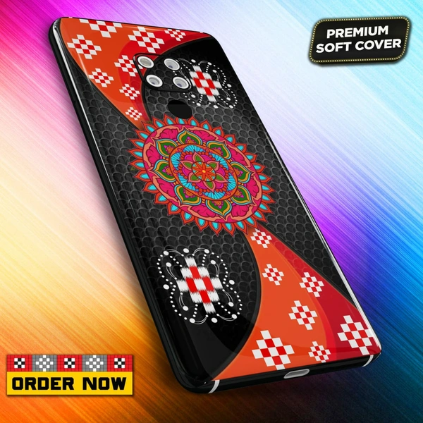 101342 Sambalpuri Mobile Back Cover With Add Photo & Name  - Soft Cover