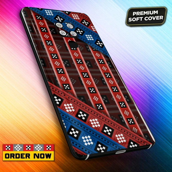 101345 Sambalpuri Mobile Back Cover With Add Photo & Name  - Soft Cover