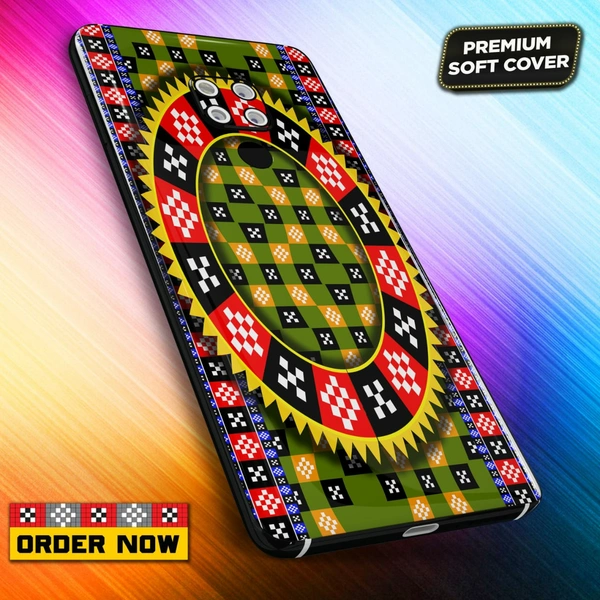 101346 Sambalpuri Mobile Back Cover With Add Photo & Name  - Soft Cover