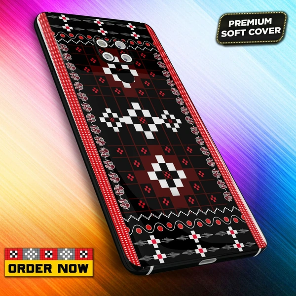 101347 Sambalpuri Mobile Back Cover With Add Photo & Name  - Soft Cover