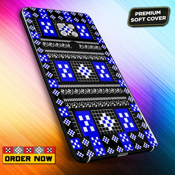 101350 Sambalpuri Mobile Back Cover With Add Photo & Name  - Soft Cover