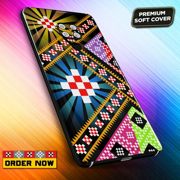 101355 Sambalpuri Mobile Back Cover With Add Photo & Name  - Soft Cover