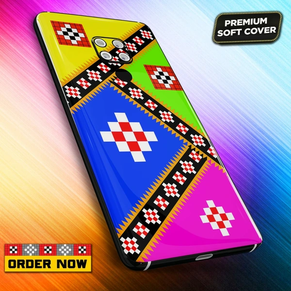101363 Sambalpuri Mobile Back Cover With Add Photo & Name  - Soft Cover