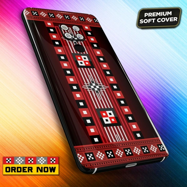 101364 Sambalpuri Mobile Back Cover With Add Photo & Name  - Soft Cover
