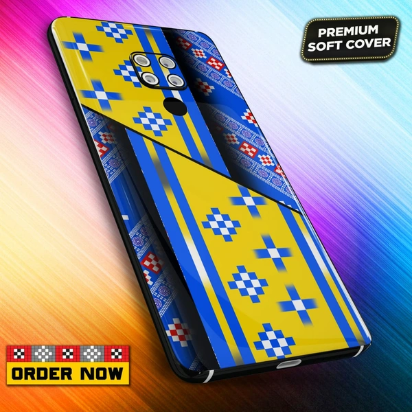 101371 Sambalpuri Mobile Back Cover With Add Photo & Name  - Soft Cover