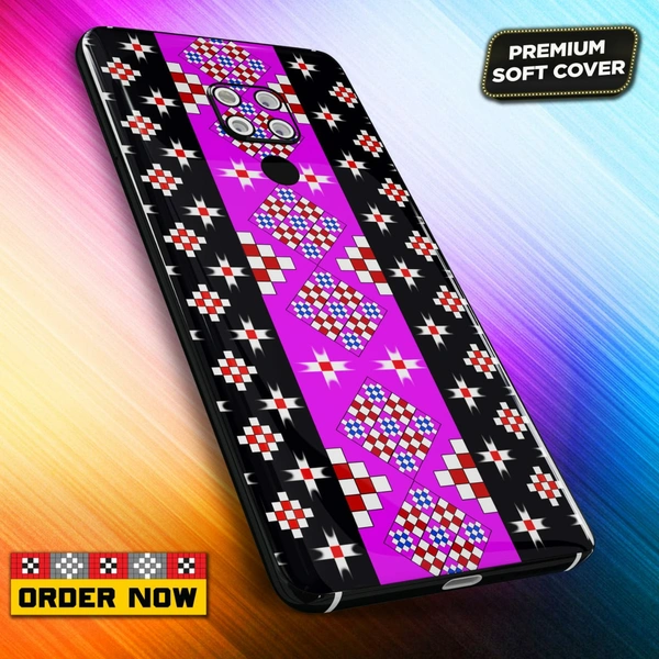 101374 Sambalpuri Mobile Back Cover With Add Photo & Name  - Hard Cover