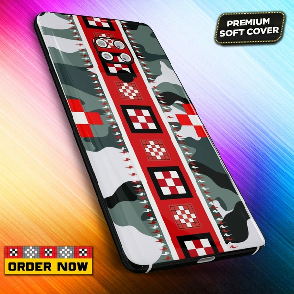 101376 Sambalpuri Mobile Back Cover With Add Photo & Name  - Soft Cover