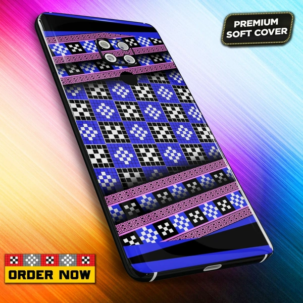 101378 Sambalpuri Mobile Back Cover With Add Photo & Name  - Soft Cover