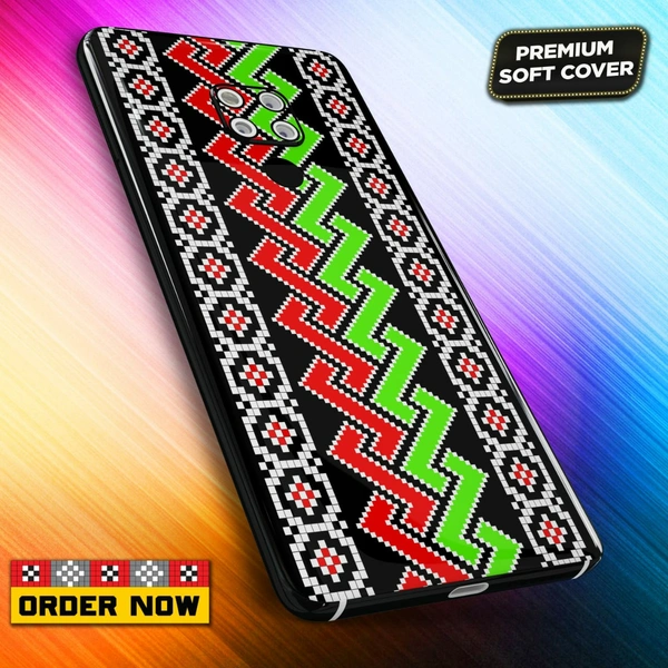 101384 Sambalpuri Mobile Back Cover With Add Photo & Name  - Soft Cover