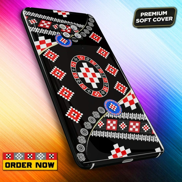 101385 Sambalpuri Mobile Back Cover With Add Photo & Name  - Soft Cover