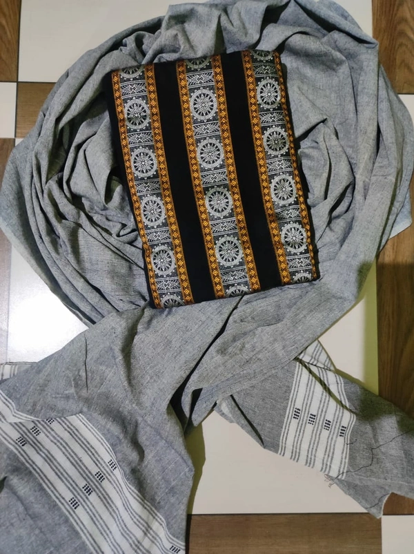 101391 Sambalpuri Handloom Dress Material, Dress Kapada With Dupatta 