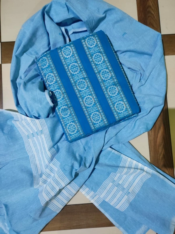101393 Sambalpuri Handloom Dress Material, Dress Kapada With Dupatta 