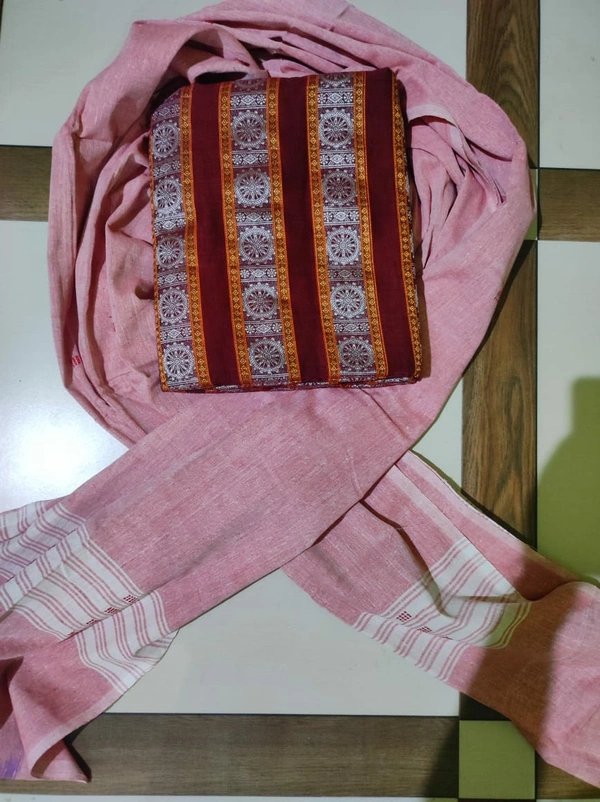 101397 Sambalpuri Handloom Dress Material, Dress Kapada With Dupatta 