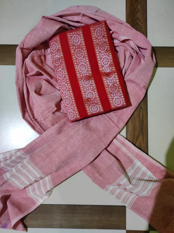101398 Sambalpuri Handloom Dress Material, Dress Kapada With Dupatta 