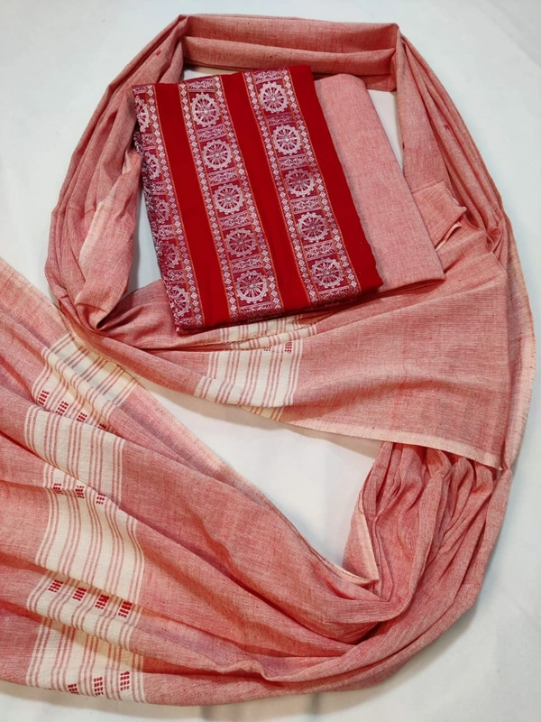 101404 Sambalpuri Handloom Dress Material, Dress Kapada With Dupatta 