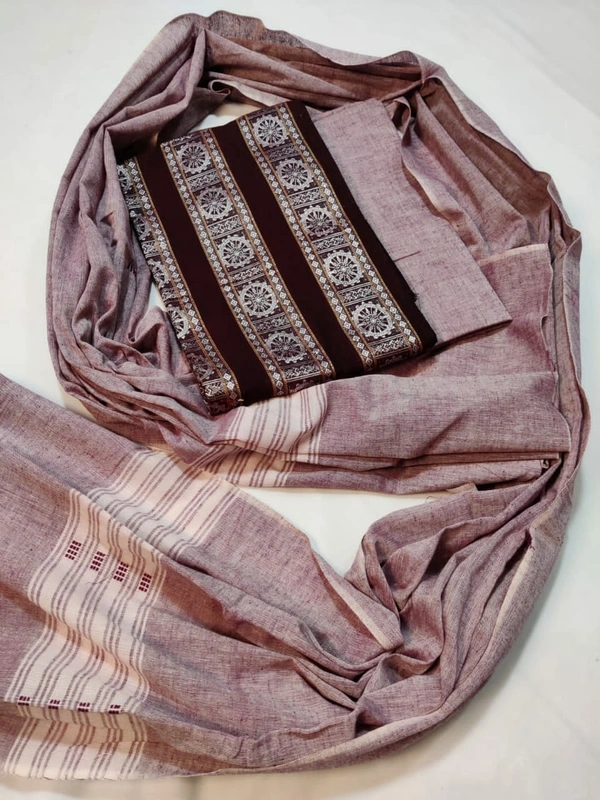 101407 Sambalpuri Handloom Dress Material, Dress Kapada With Dupatta 