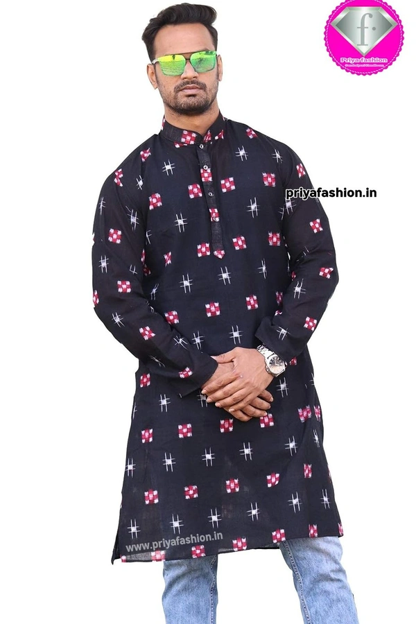 101454 Sambalpuri Stiching Long Kurta / Dhila - 38, Colour.No.1