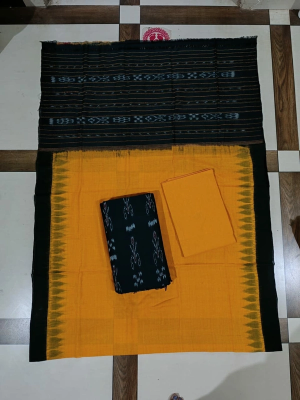 101455 Sambalpuri Handloom Dress Material, Dress Kapada With Dupatta 