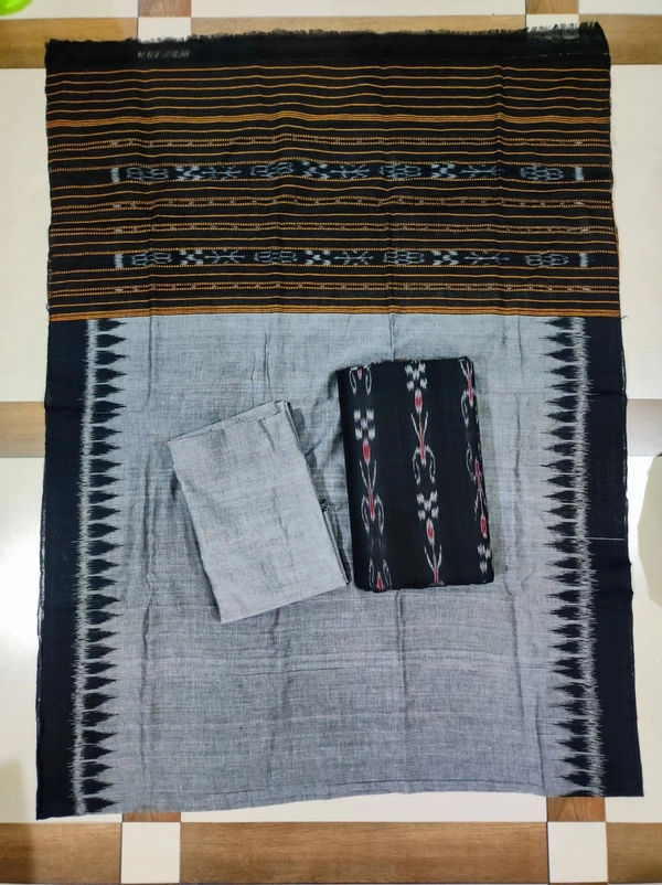 101456 Sambalpuri Handloom Dress Material, Dress Kapada With Dupatta 