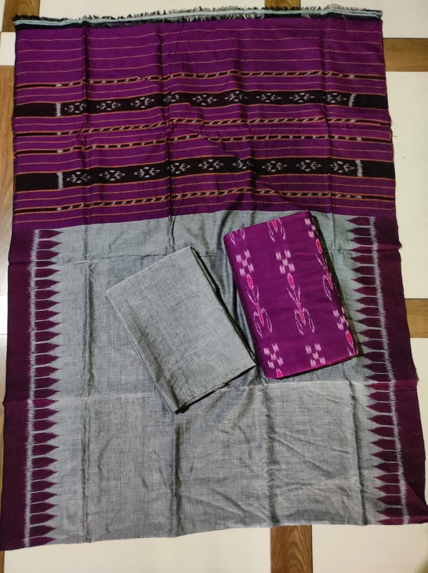 101459 Sambalpuri Handloom Dress Material, Dress Kapada With Dupatta 