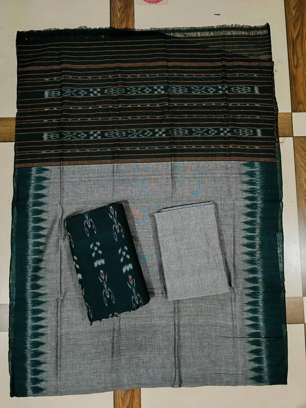 101465 Sambalpuri Handloom Dress Material, Dress Kapada With Dupatta 