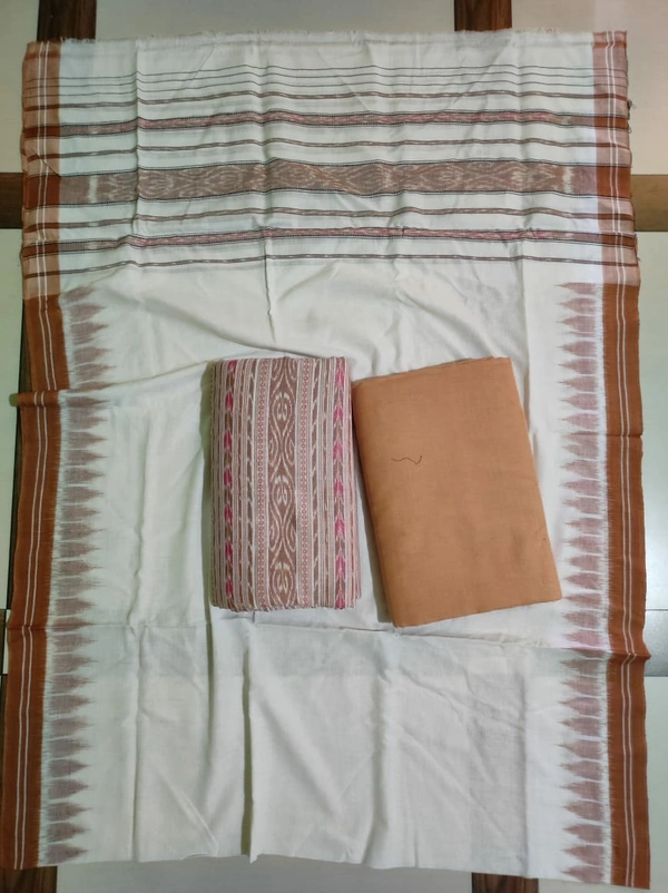 101470 Sambalpuri Handloom Dress Material, Dress Kapada With Dupatta 