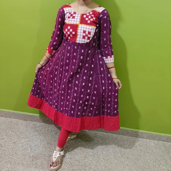 101501 Sambalpuri Handloom Long Kurti  - 38