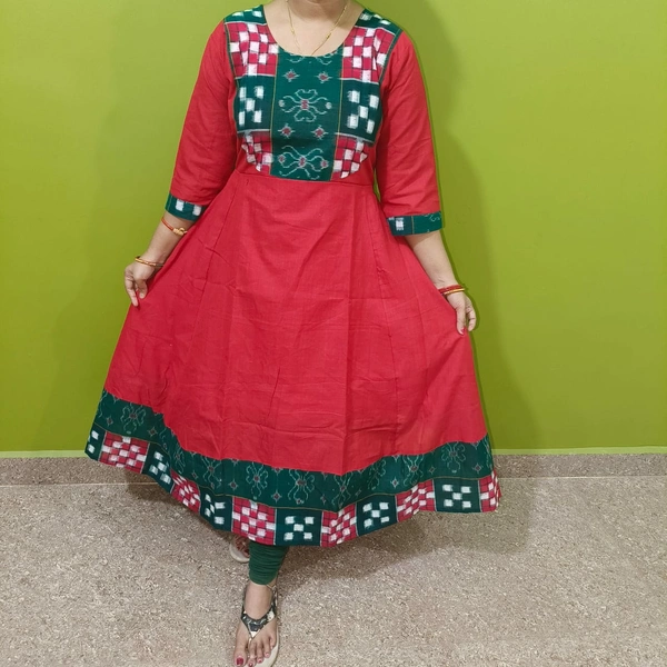 101497 Sambalpuri Handloom Long Kurti  - 46