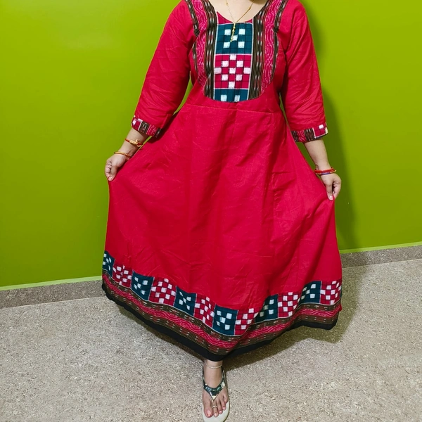101493 Sambalpuri Handloom Long Kurti  - 46