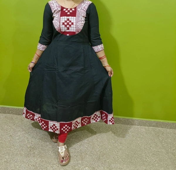 101496 Sambalpuri Handloom Long Kurti  - 44