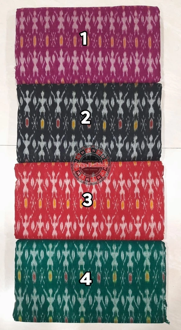 101550 Sambalpuri Handloom Fabric, Than Kapada  - 1.50, Colour.No.1