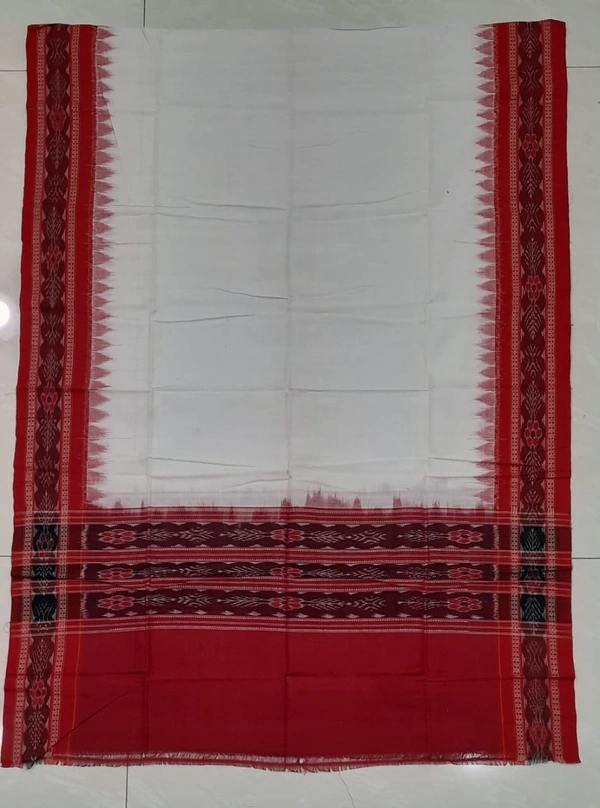101576 Sambalpuri Handloom Cotton Dupatta, Odhani 