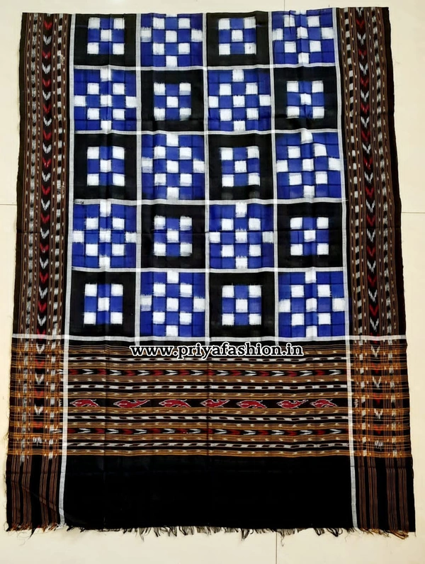 101594 Sambalpuri Handloom Dupatta With Pasapali Body 