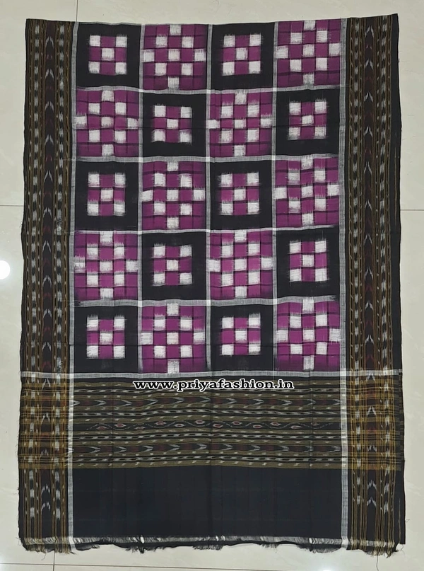101596 Sambalpuri Handloom Dupatta With Pasapali Body 