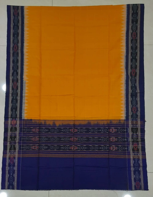 101603 Sambalpuri Handloom Dupatta  - Web Orange, Black