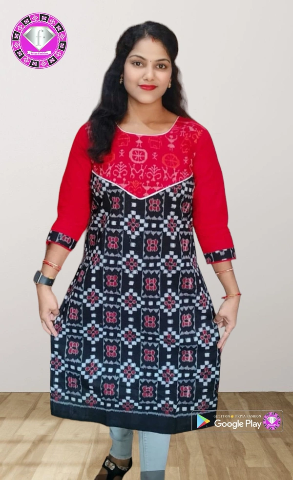 101606 Kurti Sambalpuri Handloom Cotton New Design  - 42