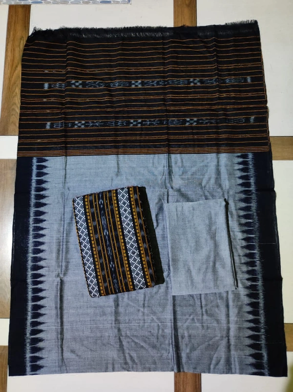 101624 Sambalpuri Handloom Cotton Dress Material With Dupatta 