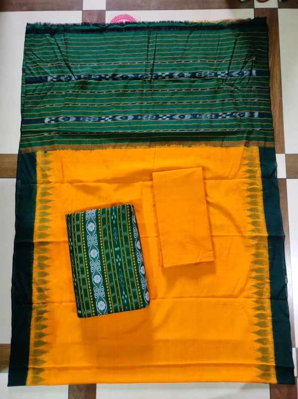 101632 Sambalpuri Handloom Cotton Dress Material With Dupatta 